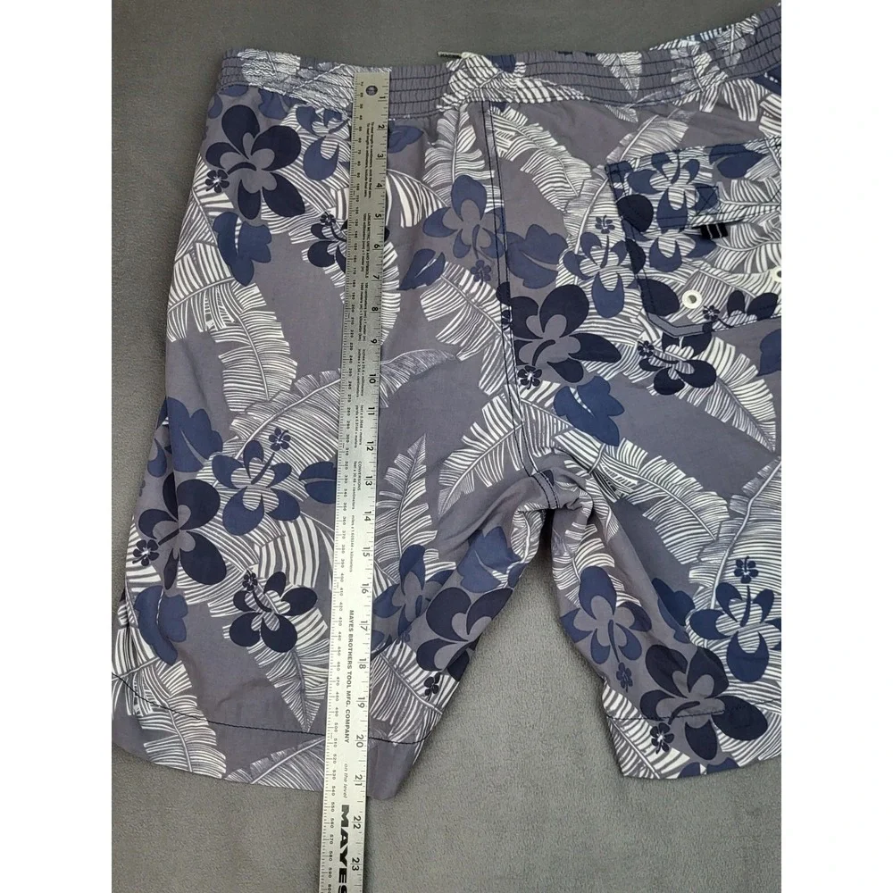 Tommy Bahama Floral Naples Swim Trunks Blue Polyester Mesh Lined Pre-own Floral‎